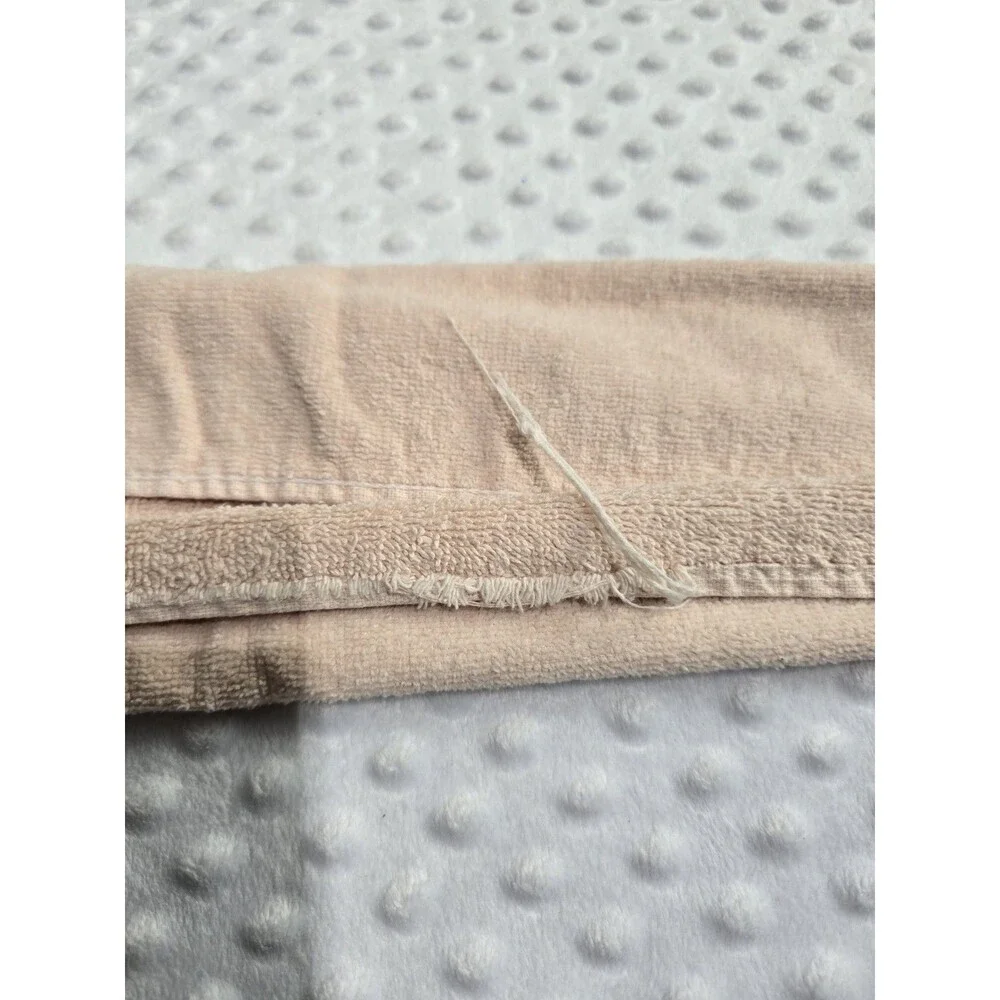 Vintage Pink Towel Set of 3 Cannon Fringe Fingertip Bathroom Guest Towels Granny
